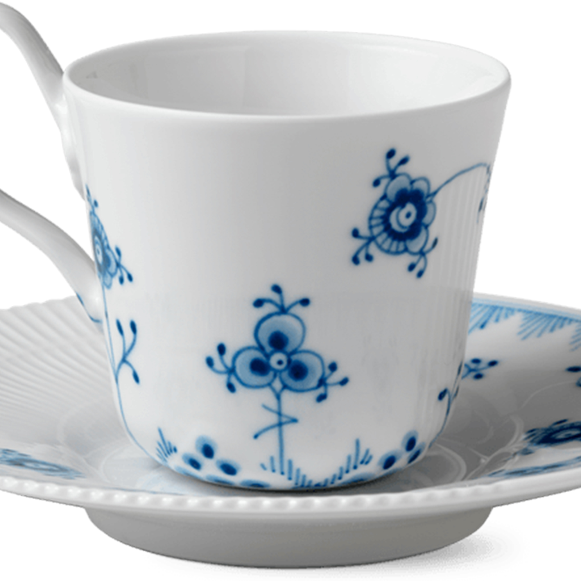 Zoom billed af Blå Elements Højhankskop og underkop 25 cl